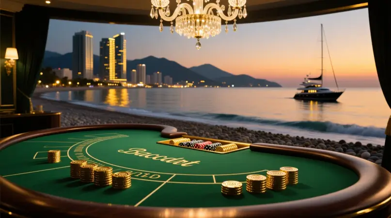 Elegant baccarat session with live dealer at CaspianRoyale Batumi