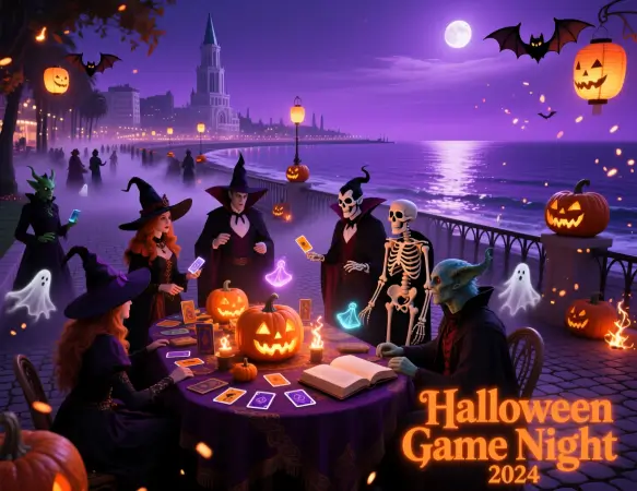 Halloween Night Spooky Gaming Scene